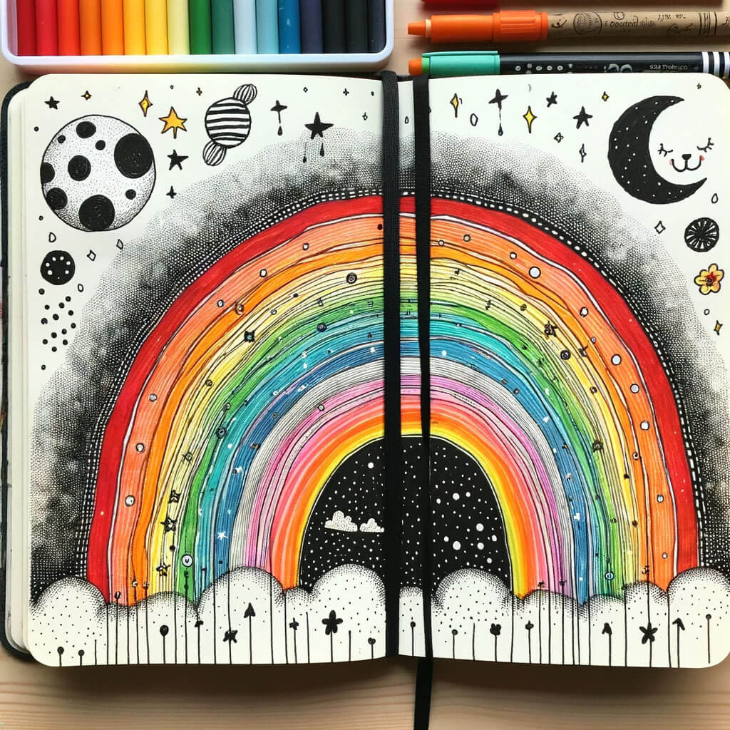 Easy Cute Drawings - Draw rainbow high Doll https://youtu.be/XJmsNqcheTo |  Facebook