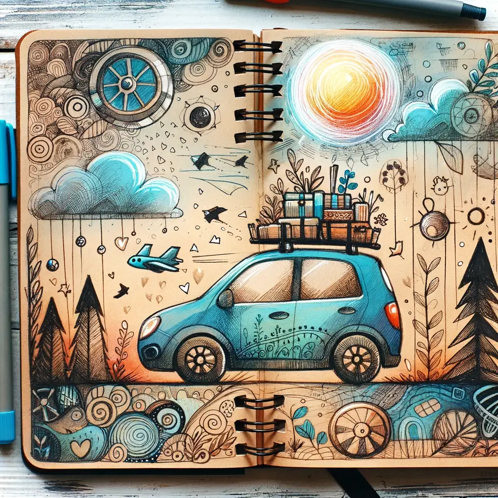 Adorable Car Sketch Idea