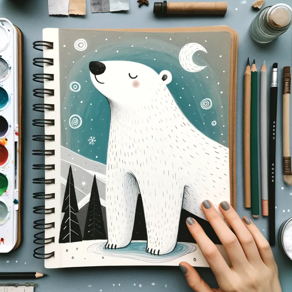 Cartoon Polar Bear Drawing - How To Draw A Cartoon Polar Bear Step By Step