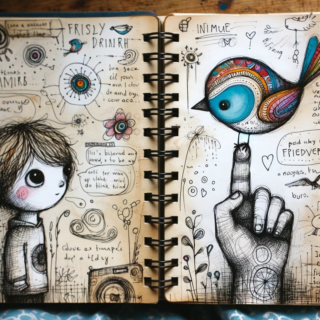 Drawings for a personal diary | Notebook decoration ideas 2022