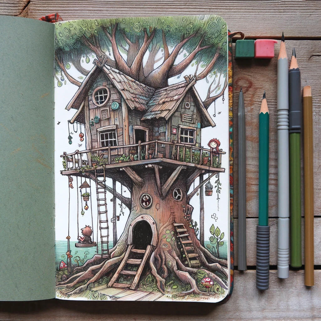 ArtStation - 2D hand painted house concept